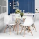 Round Dining Table for 2 Small Kitchen Table 60cm ModernHome, White