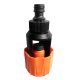 Standard garden hose tap connector, black/orange