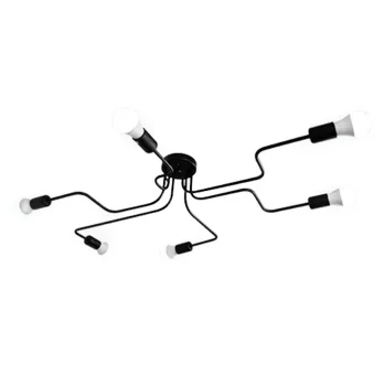 6-Arm Ceiling Lamp Chandelier ZD74F, Black