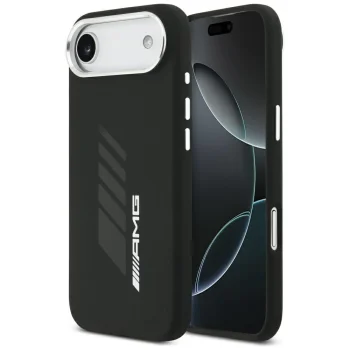 AMG Silicone Oversize Rhombs MagSafe dėklas telefonui iPhone Air, juodas
