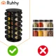 Rotating Spice Rack Set with 20 Glass Jars Organizer Ruhhy