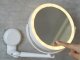 Wall-Mounted LED Makeup Mirror with 360° Swivel and 5x Magnification, White