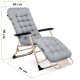 Sofotel Chillwell Folding Garden Sun Lounger with Cushion, Light Grey