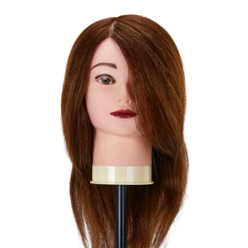 Gabbiano WZ1 Hairdressing Training Head Natural Hair 30 cm Brown 4H