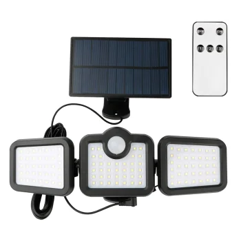 Forever Light Sunari FLS-04 LED Solar Lamp with Motion Sensor, 8W, 600lm, Black