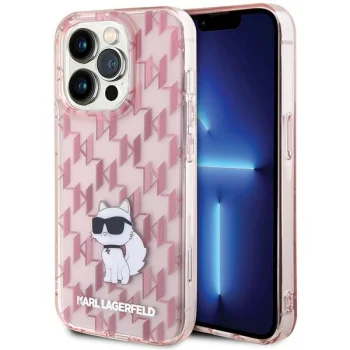 Karl Lagerfeld iPhone 15 Pro Max Case Monogram Choupette, Pink