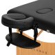 Balance Portable Massage Table 3 Section Folding Wooden Spa Bed, Black