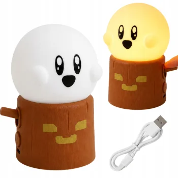 Kids Night Light Ghost LED USB-C, 2 Modes, White/Brown