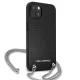 Karl Lagerfeld Leather Textured and Chain Case for iPhone 13 mini, Black