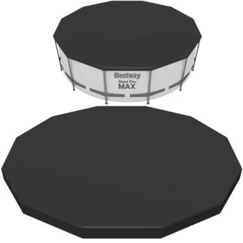 Bestway 58037 Frame Pool Cover 366 cm, Black