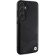 BMW Samsung Galaxy S24+ Case Signature Leather Crossing Lines, Black