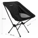 Trizand 25074 Lightweight Folding Camping Chair, 120 kg, Black