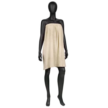 Terry Beauty Cape with Velcro, Cream