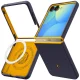Spigen Nano Pop MagSafe Case for Samsung Galaxy Z Flip 8, Navy Blue and Yellow