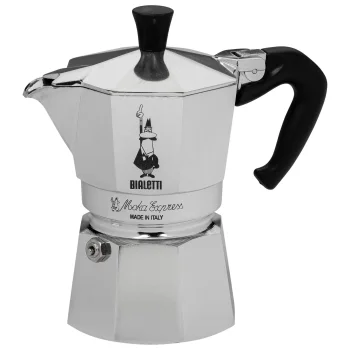 Bialetti Moka Express 3TZ Moka Pot, 3 Cups, Silver