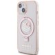 Apple iPhone 15 6.1\'\' Hello Kitty Ring Stand Glitter Electrop Logo MagSafe Cover Case, Pink | Чехол Кабура...