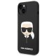 Apple iPhone 14 Plus 6.7\" Karl Lagerfeld Silicone Karl\'s Head MagSafe Case Cover, Black