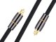 Braided Digital Optical Audio Cable 3m, Toslink with Gold-Plated Connectors