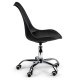 ModernHome PC-009 biroja krēsls ar spilvenu un gumijas riteņiem, melns