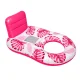 Inflatable Pool Lounge Chair with Backrest and Canopy, Pink