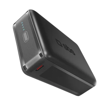 Sbs 20000mAh 65W PD AFC Power Bank for Laptops and Smartphones, Black
