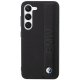 BMW Samsung Galaxy S23+ Case Leather Textured & Stripe Black