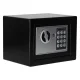 Electronic Home Safe Box with Digital Keypad and Key for Valuables, Black