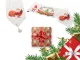 Christmas Table Runner with Santa Claus, 205x35 cm, White