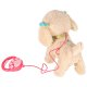 Interactive Walking Poodle Toy Dog on a Leash, Barks and Wags Tail, Beige