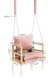 Home Garden Wooden Hanging Baby Swing 3-in-1, Pink