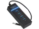 4-Port USB 3.0 Hub Adapter, Black