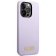 Guess iPhone 14 Pro Case Silicone Logo Plate MagSafe, Purple