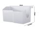 Wall-Mounted Hair Dryer Holder with Organizer Shelf, Light Grey