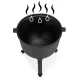 Cast Iron Campfire Cauldron 15L Dutch Oven MultiGarden, black