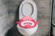ECOTOYS Kids Toilet Trainer Seat with Soft Padded Cushion and Handles, Pink