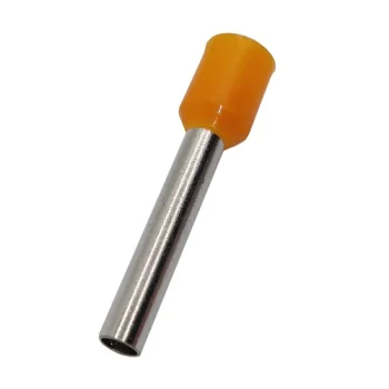 Insulated Cord End Terminals for 4mm² / 12AWG Cable, 100 pcs, Orange