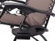Folding Garden Lounger Zero Gravity with Table, Brown