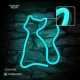 Neolia NNE24 Cat LED Neon Sign Turquoise