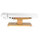 Sillon Relax Electric SPA Treatment Bed, White with Light Wood Base