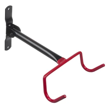 Maclean MC-430 Wall-Mounted Bike Rack, Steel, 30kg, Black/Red