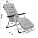 Sofotel ChillWell Gray Folding Garden Lounger with Cushion - Comfortable Outdoor Recliner