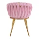 Ergonomic Velvet Salon Chair 4Rico QS-GW06G, Pink