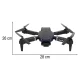 RC Drone E99 Pro with Dual 720P Camera and Case, Graphite