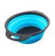 Foldable Kitchen Silicone Colander Collapsible Fruit Vegetable Washing Basket Strainer, Set of 2 pcs, Blue