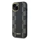 DKNY iPhone 15 Plus / 14 Plus Case Leather Checkered Mono Pattern MagSafe, Black