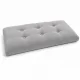 Foldable Velour Pouf with Storage Box, Light Grey