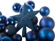 Christmas Tree Ornament Set, Blue, 33 pcs