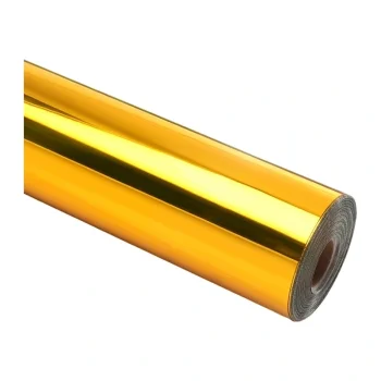 HTVRONT Chrome Metallic Self-Adhesive Film, 30.5 cm x 90 cm, Gold
