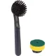 Dish Brush and Sponge Set Joseph Joseph SinkTech with Stand, Black