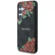 Guess Leather 4G Flowers MagSafe Case for Samsung Galaxy S25, Black